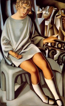  Tamara Lienzo - kizette en el balcón 1927 contemporánea Tamara de Lempicka